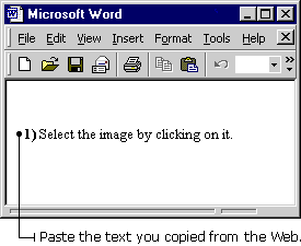 Pasting the text into Word.